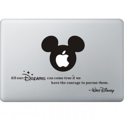 All Your Dreams - Walt Disney MacBook  Aufkleber Schwarz MacBook Aufkleber